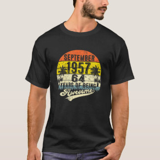 64Th Birthday Gift 64 Year Awesome Since September T-Shirt