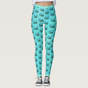64th Birthday or Anniversary Peacock Pattern Leggings