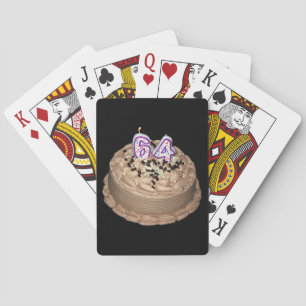 64th Birthday Party Cake Food Photography Playing Cards