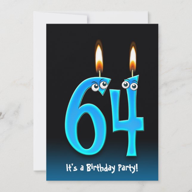 64th Birthday Party Invitation (Front)