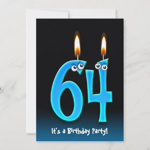 64th Birthday Party Invitation