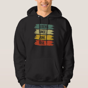64th Birthday Retro Vintage Legends Were Born In J Hoodie