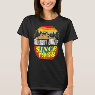 64th Birthday Saying Cousin Camp Sinc 1958 Camp Q T-Shirt