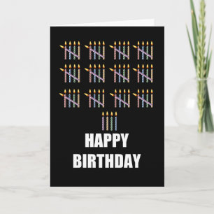 64th Birthday with Candles Card