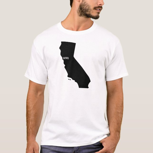 650 Area Code Tshirt, Bay Area, California T-Shirt (Front)