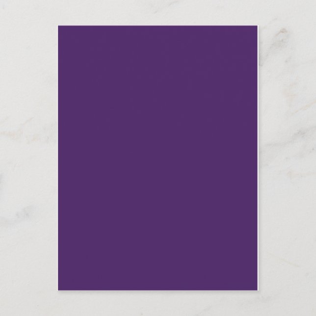 #65187A HEX CODE DARK PURPLE COLOR BACKGROUND TEMP POSTCARD (Front)