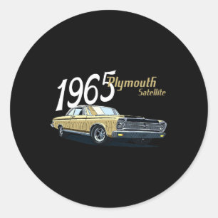 65 1965 Satellite 4th Of July American  Classic Round Sticker