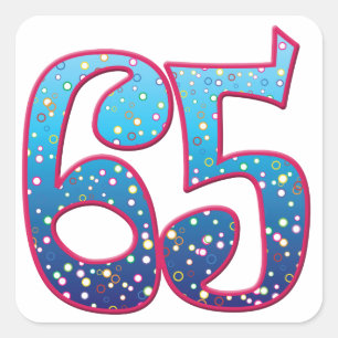 65 Age Rave Square Sticker