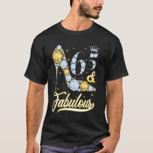65 And Fabulous High Heels Crown Happy 65th Birthd T-Shirt
