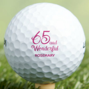 65 and Wonderful Birthday Gift for Mum – Script Golf Balls