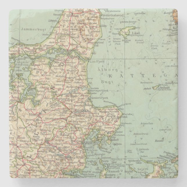 65 Denmark, Iceland Stone Coaster (Front)