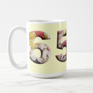65 floral milestone mug 65th birthday anniversary