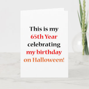 65 Halloween Birthday Card