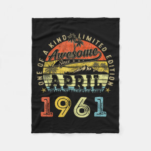 65 limited edition 1961 one of a kind april 65th65 fleece blanket