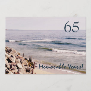 65 Memorable Years/Birthday Party-Ocean Invitation