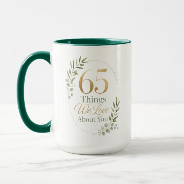 65 Things We Love About Mum Mug (Left)