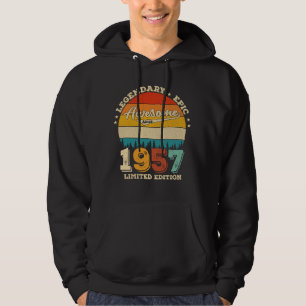 65 Year Old Awesome Since 1957 65th Birthday Gift Hoodie