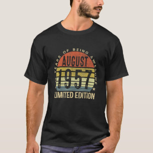 65 Year Old Awesome Since August 1957  65th Birthd T-Shirt