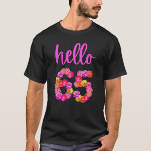 65 Year Old Birthday Flower Hello 65 Its My 65th B T-Shirt