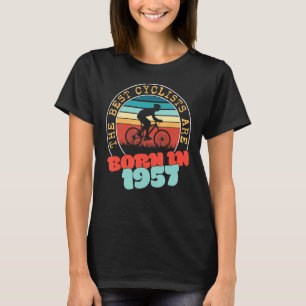 65 Year Old Cyclist Born in 1957 65th Birthday Cy T-Shirt