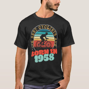 65 Year Old Cyclist Born in 1958 65th Birthday Cy T-Shirt