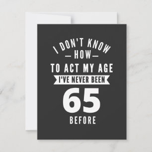 65 Year Old Gift   65th Birthday Gift Ideas Thank You Card