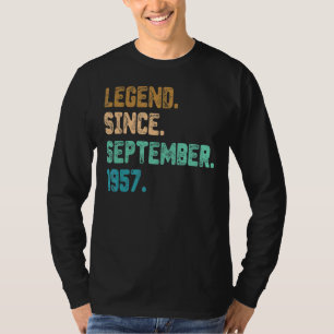 65 Year Old Legend Since September 1957 65th Birth T-Shirt