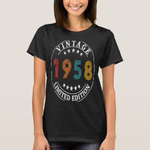 65 Year Old Retro Vintage 1958 65th Birthday T-Shirt