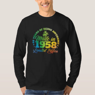 65 years of being awesome Made In 1958 Birthday 65 T-Shirt