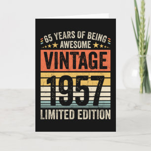 65 Years Of Being Awesome Vintage 1957 Card