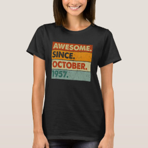 65 Years Old  65th Birthday Awesome Since October  T-Shirt