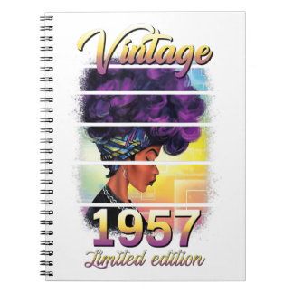 65 Years Old 65th Birthday Black African American  Notebook