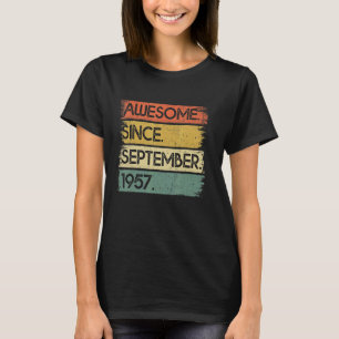 65 Years Old Awesome Since September 1957 65th Bi T-Shirt