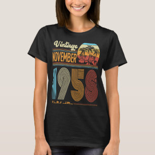 65 Years Old Birthday Vintage November 1958 Women T-Shirt