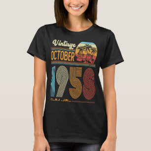 65 Years Old Birthday Vintage October 1958 Women T-Shirt