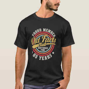 65 Years Old Farts Club Retro 40th Birthday Men Da T-Shirt