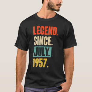65 Years Old   Legend Since July 1957 65th Birthda T-Shirt