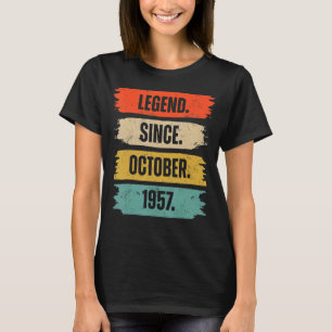 65 Years Old Legend Since October 1957 65th Birth T-Shirt