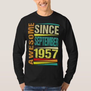 65 Years Old Legend Since September 1957 65th Bir T-Shirt
