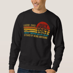 65 Years Old Retro Birthday Legend Since July 195 Sweatshirt