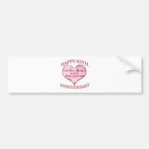 65th. Anniversary Bumper Sticker