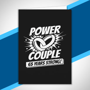 65th Anniversary Couples Married 65 Years Strong Card