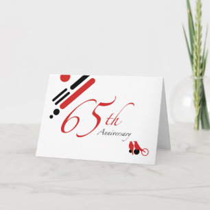 65th Anniversary (mod birds) Card