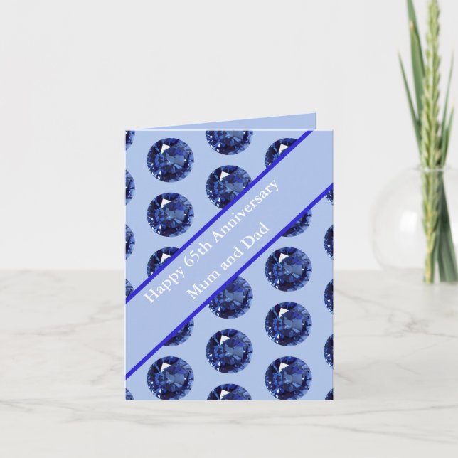 65th Anniversary Sapphire Editable Card (Front)