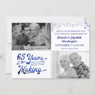 65th Anniversary Sapphire Silver Stars Invitation