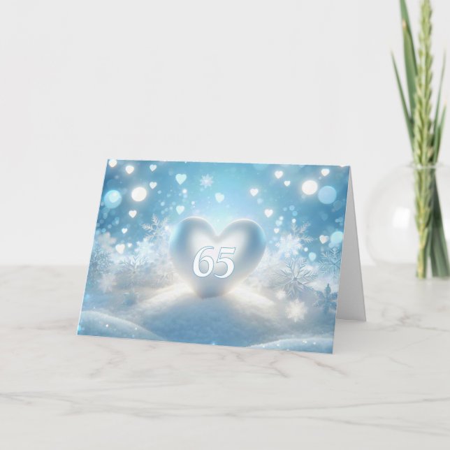 65th Anniversary Winter Heart Card (Front)