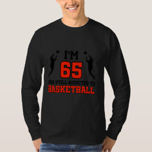65th Birthday 65 Years Old Basketball Player Birth T-Shirt