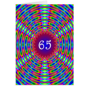 65th Birthday Abstract Trippy Swirls