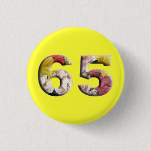 65th Birthday Anniversary 65 Years Milestone Pin