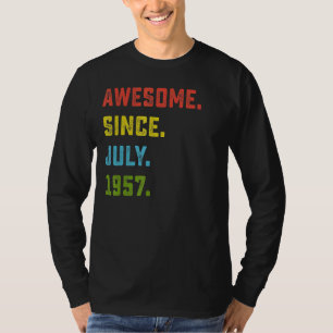 65th Birthday Awesome Since July 1957 65 Years Ol T-Shirt